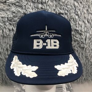 Trucker Hat Cap Snapback Vintage Mesh Foam B-1B Air Force Bomber